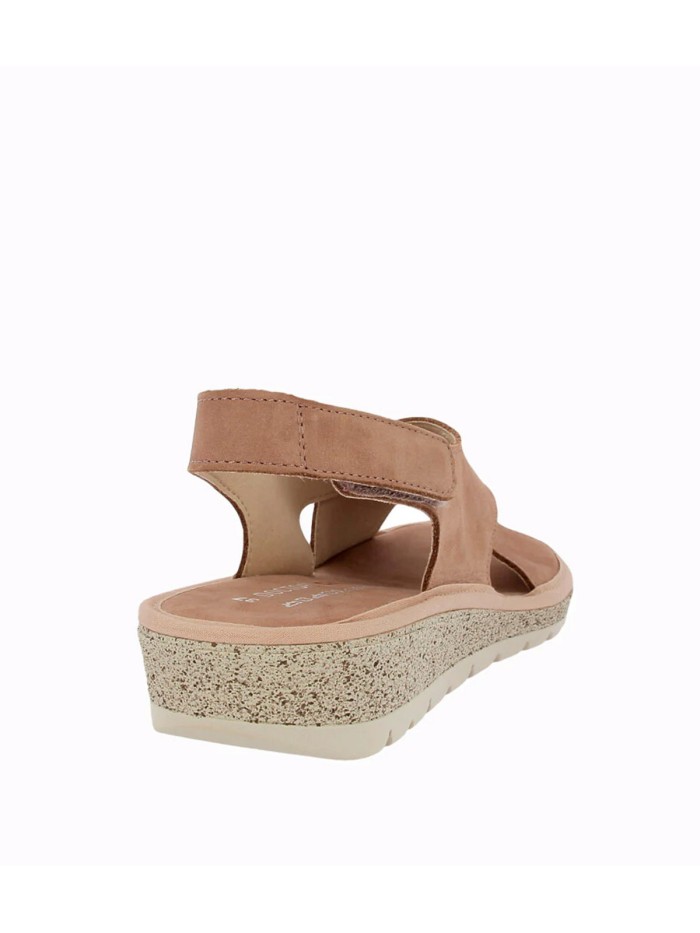 SANDALIA CONFORT EN PIEL NOBUCK DE MUJER DOCTOR CUTILLAS 35410 ROSA