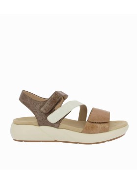 SANDALIAS CONFORT DE PIEL CON VELCROS PARA MUJER DOCTOR CUTILLAS 31431 CAMEL