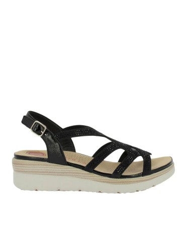 SANDALIAS CONFORT CON DETALLE DE BRILLOS PARA MUJER DOCTOR CUTILLAS 31803 NEGRO