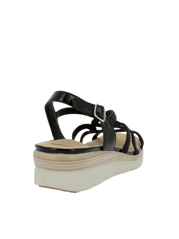 SANDALIAS CONFORT CON DETALLE DE BRILLOS PARA MUJER DOCTOR CUTILLAS 31803 NEGRO