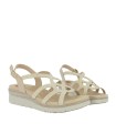 SANDALIAS CONFORT CON DETALLES BRILLANTES PARA MUJER DOCTOR CUTILLAS 31803 BEIGE