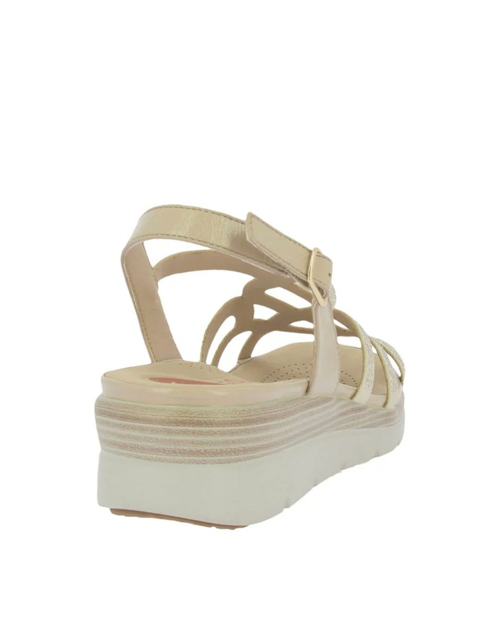 SANDALIAS CONFORT CON DETALLES BRILLANTES PARA MUJER DOCTOR CUTILLAS 31803 BEIGE