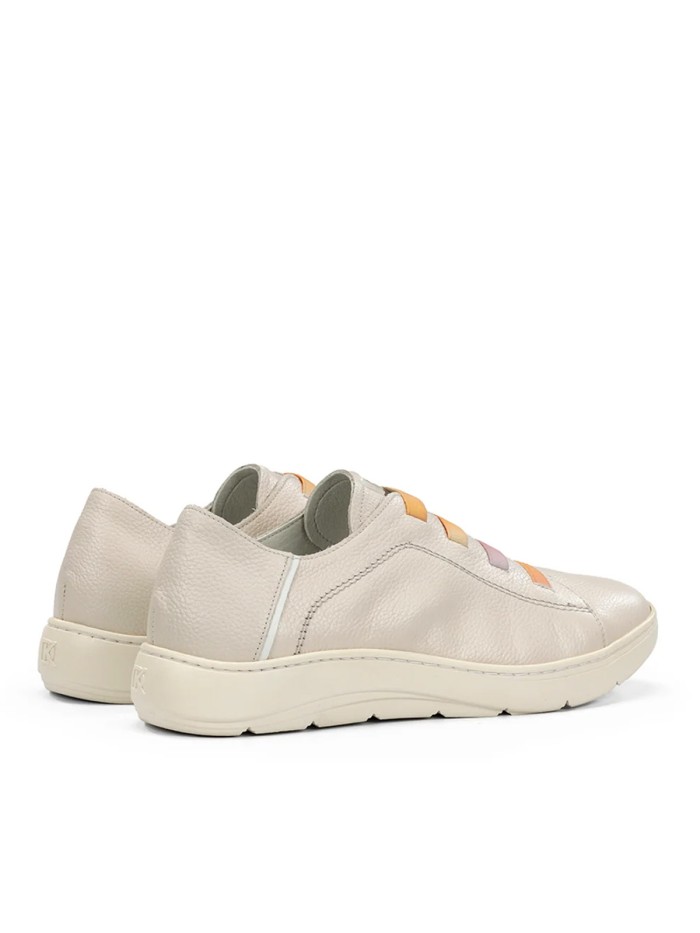 ZAPATO DEPORTIVO DE PIEL CON ELASTICOS DORKING YET D9499 TAUPE