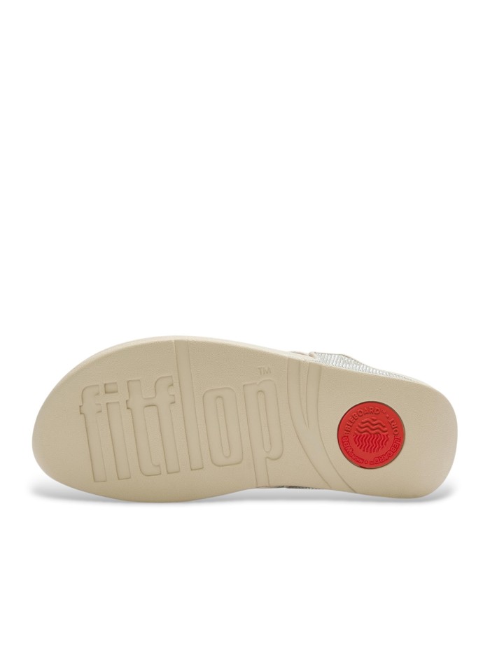 SANDALIA CON TIRAS BRILLANTES CONFORT ERGONÓMICO PARA MUJER FIT FLOP A4Z-675 LULU SHIMMERGLITZ ORO