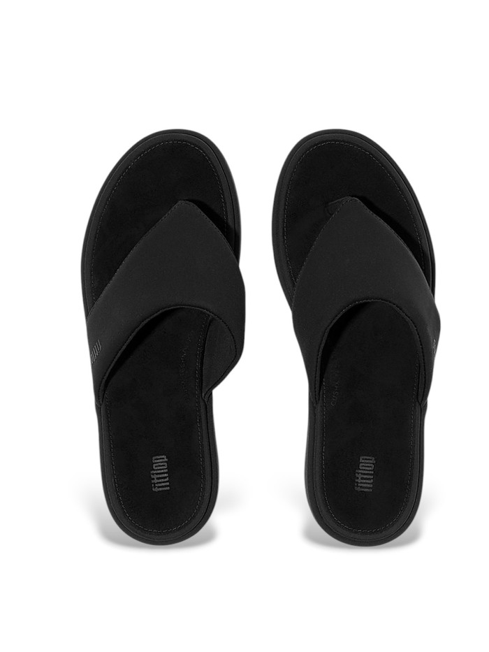 SANDALIAS SLIP ON DE NEOPRENO NEGRO PARA MUJER FITFLOP PLATFFORMS Wedge Toe-Post JF8-090