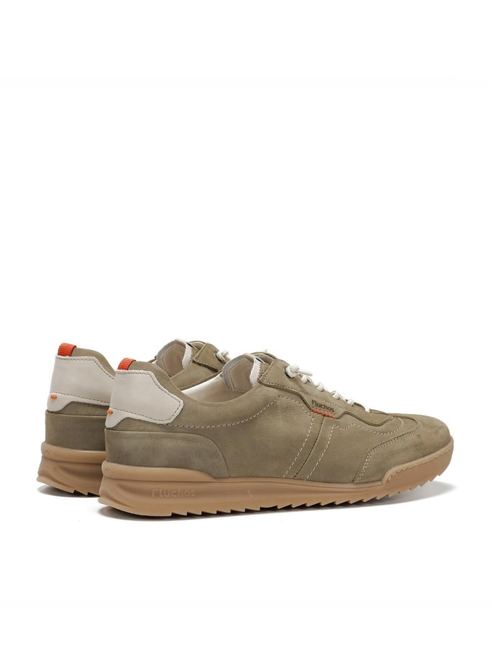ZAPATOS DEPORTIVOS EN PIEL DE NOBUCK PARA CABALLERO FLUCHOS ELDER F2383 TAUPE