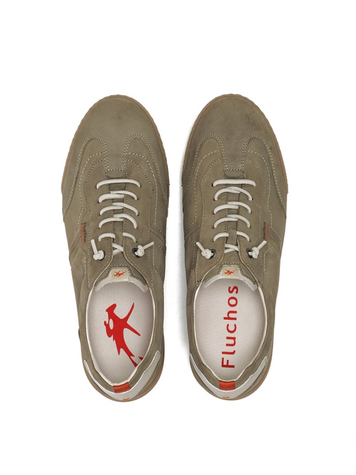 ZAPATOS DEPORTIVOS EN PIEL DE NOBUCK PARA CABALLERO FLUCHOS ELDER F2383 TAUPE