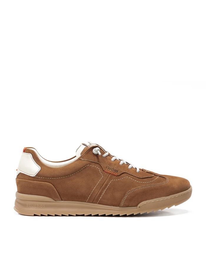 ZAPATILLAS CASUAL DE HOMBRE CON CORDONES FLUCHOS ELDER F2383 CUERO