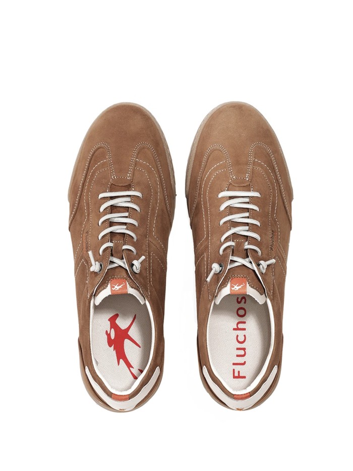 ZAPATILLAS CASUAL DE HOMBRE CON CORDONES FLUCHOS ELDER F2383 CUERO