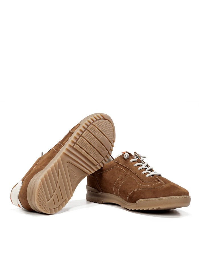 ZAPATILLAS CASUAL DE HOMBRE CON CORDONES FLUCHOS ELDER F2383 CUERO