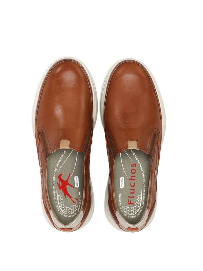 MOCASÍN DE PIEL PARA HOMBRE FLUCHOS KADIR F2445 Slip On Marrón