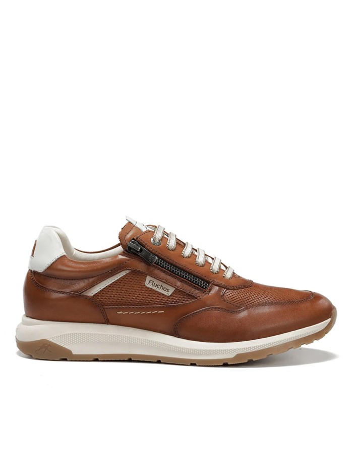 ZAPATILLAS CASUAL DE PIEL PARA HOMBRE FLUCHOS KARTER F2405 CUERO