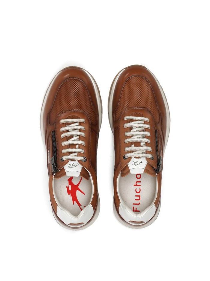 ZAPATILLAS CASUAL DE PIEL PARA HOMBRE FLUCHOS KARTER F2405 CUERO