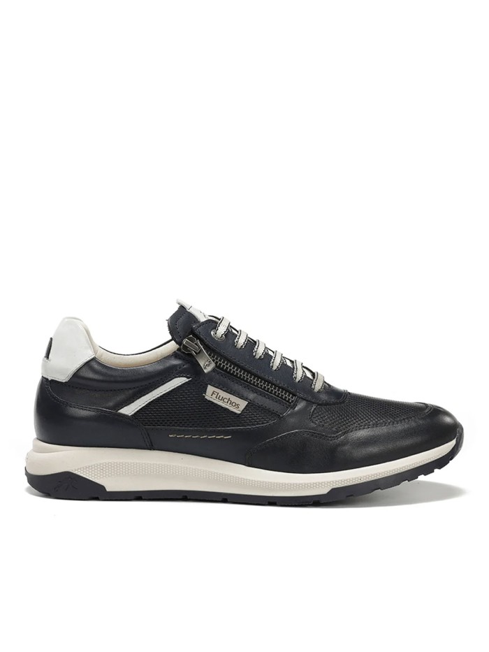 ZAPATILLAS CASUAL DE PIEL PARA HOMBRE FLUCHOS KARTER F2405 MARINO