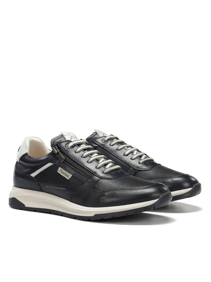 ZAPATILLAS CASUAL DE PIEL PARA HOMBRE FLUCHOS KARTER F2405 MARINO