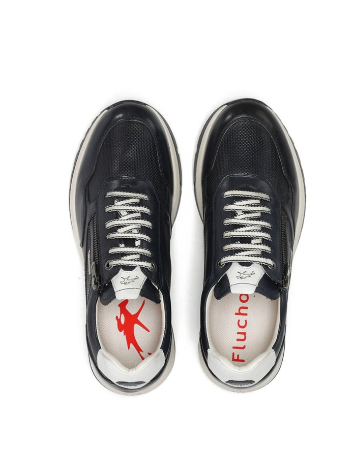 ZAPATILLAS CASUAL DE PIEL PARA HOMBRE FLUCHOS KARTER F2405 MARINO