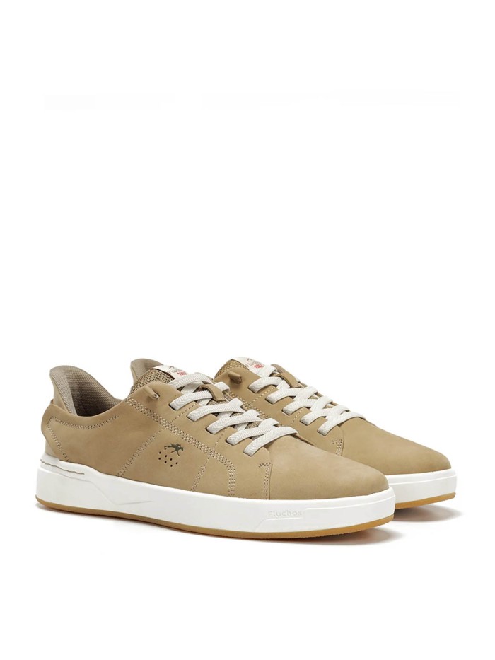 ZAPATOS DEPORTIVOS DE PIEL CON CORDONES CABALLERO FLUCHOS NADAL F2378 CAMEL