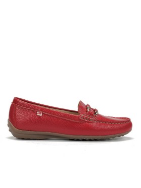 MOCASINES DE PIEL PARA MUJER FLUCHOS BRUNI F2156 ROJO