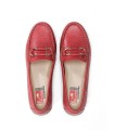 MOCASINES DE PIEL PARA MUJER FLUCHOS BRUNI F2156 ROJO