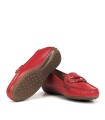 MOCASINES DE PIEL PARA MUJER FLUCHOS BRUNI F2156 ROJO