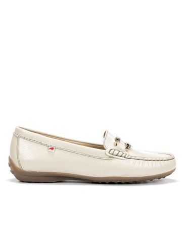 MOCASINES DE PIEL PARA MUJER FLUCHOS BRUNI F2156 BEIGE