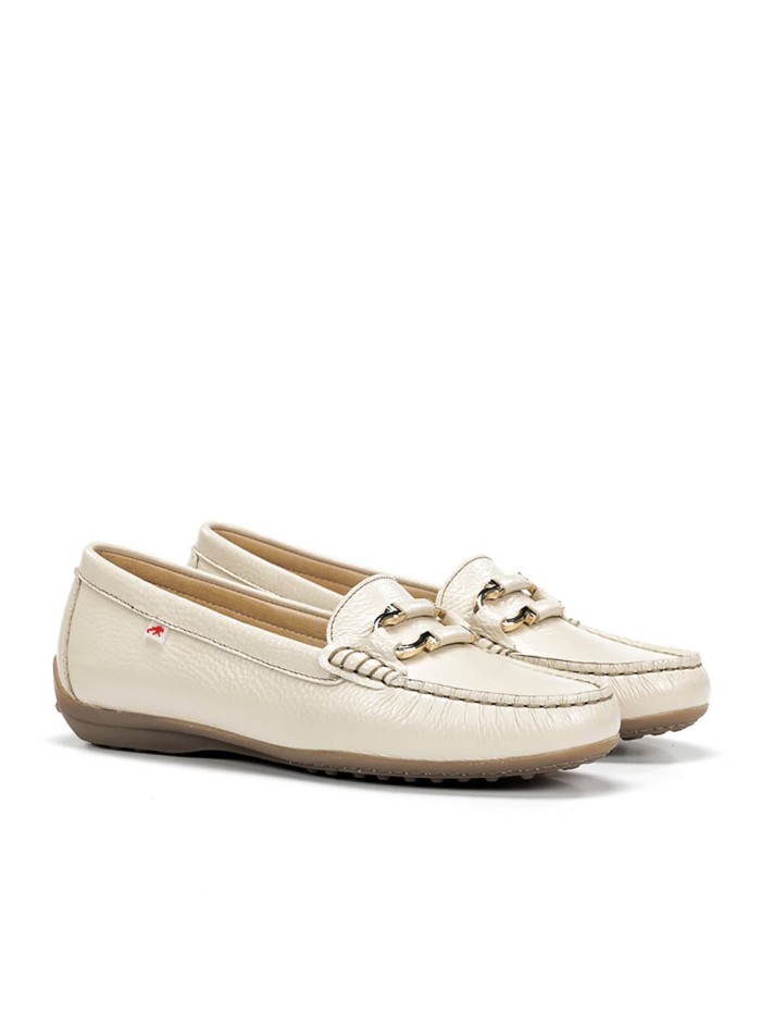 MOCASINES DE PIEL PARA MUJER FLUCHOS BRUNI F2156 BEIGE