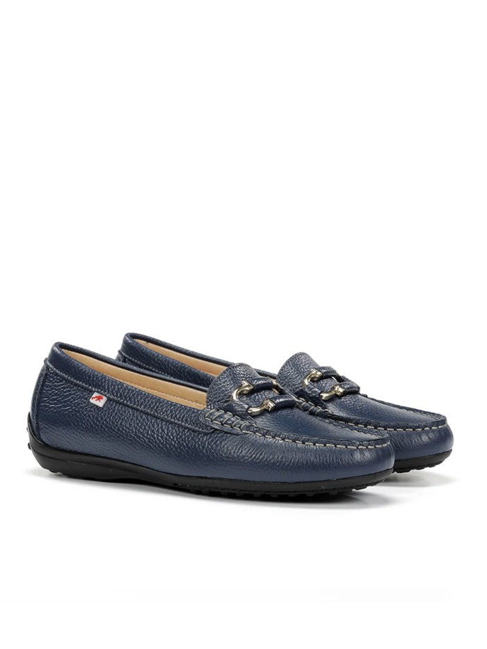 MOCASINES DE PIEL PARA MUJER FLUCHOS BRUNI F2156 MARINO