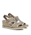 SANDALIAS CONFORT DE CUÑA PARA MUJER FLUCHOS SMASH F1972 BEIGE