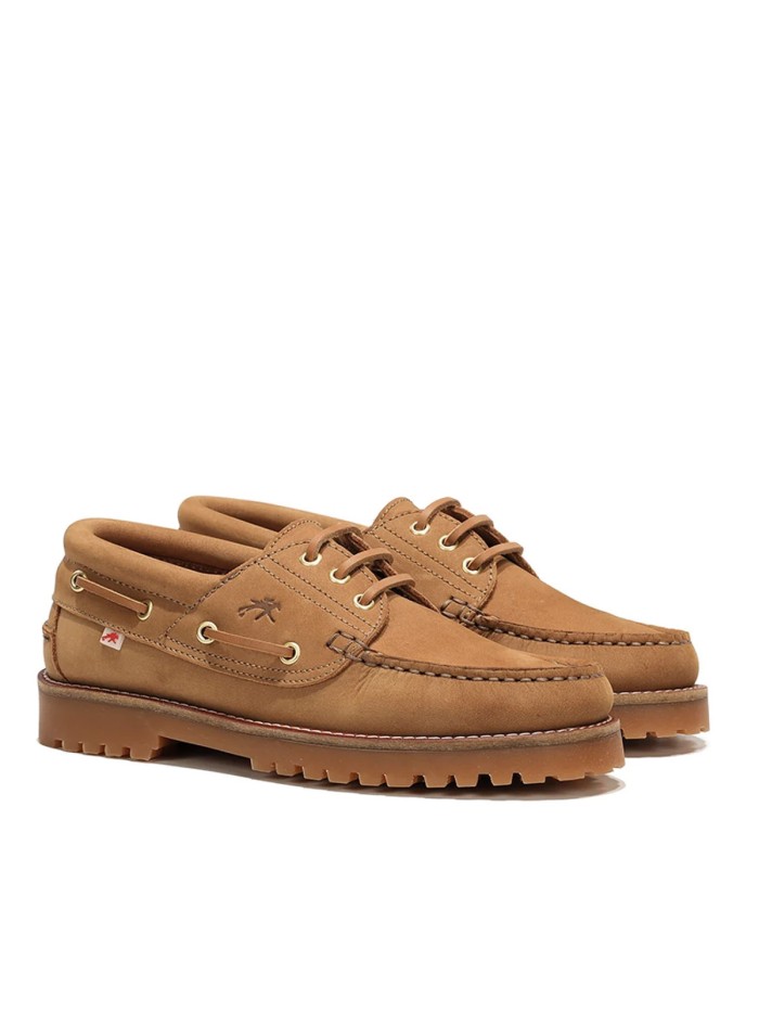 NÁUTICO CLÁSICO DE PIEL DE NOBUCK PARA MUJER FLUCHOS SCOTT F0053 CUERO