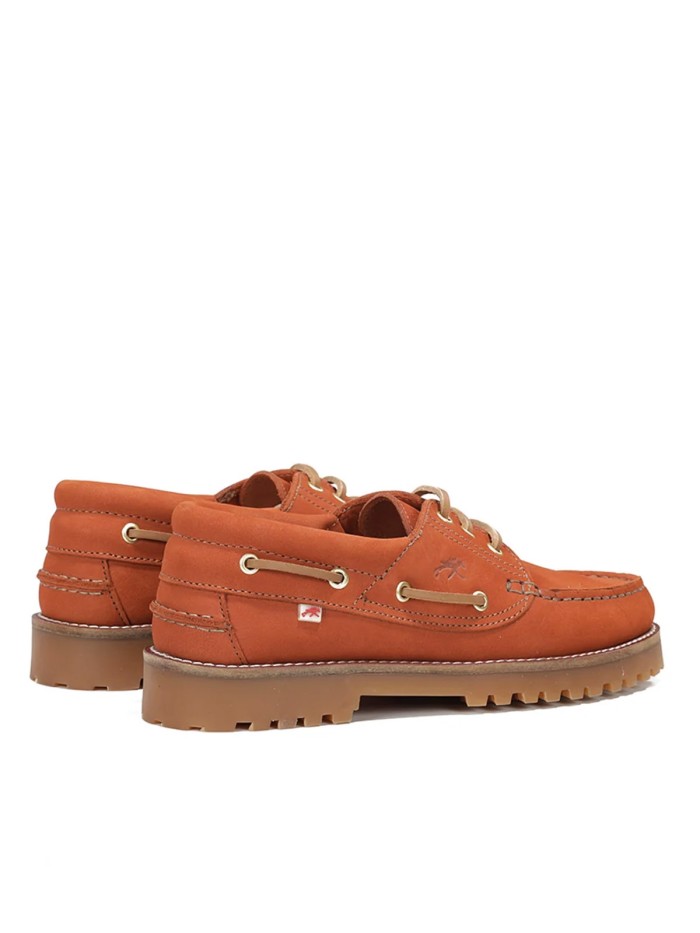 NÁUTICOS DE MUJER EN PIEL DE NOBUCK NARANJA FLUCHOS SCOTT F0053
