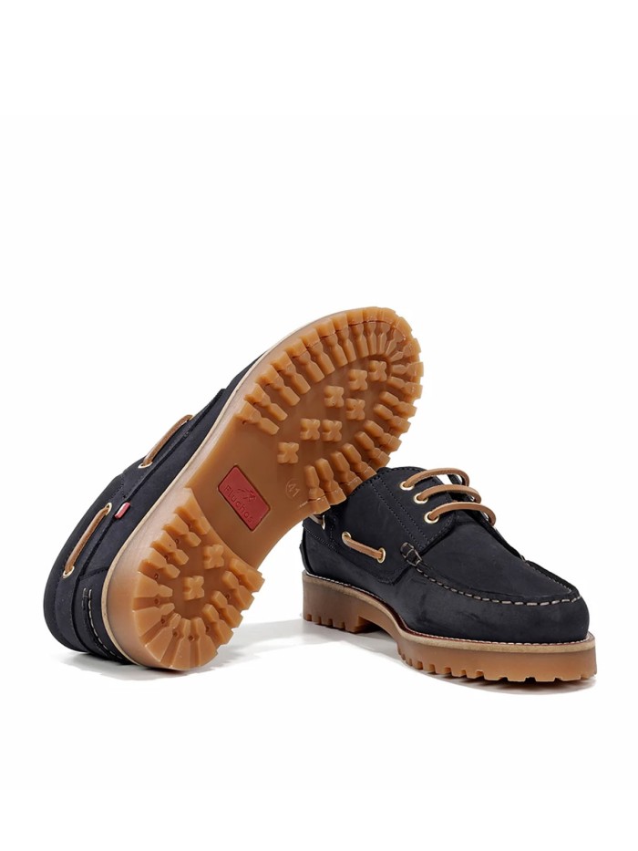 NÁUTICO DE PIEL DE NOBUCK PARA CABALLERO FLUCHOS SCOTT F0054 MARINO