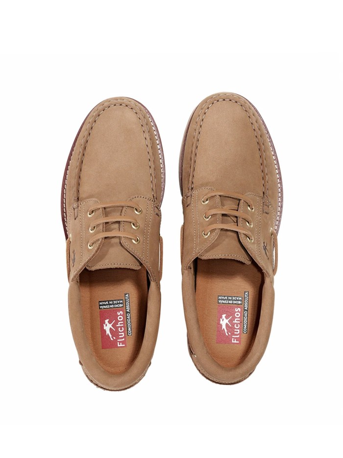 NÁUTICO DE CABALLERO EN PIEL DE NOBUCK FLUCHOS SCOTT F0054 CUERO