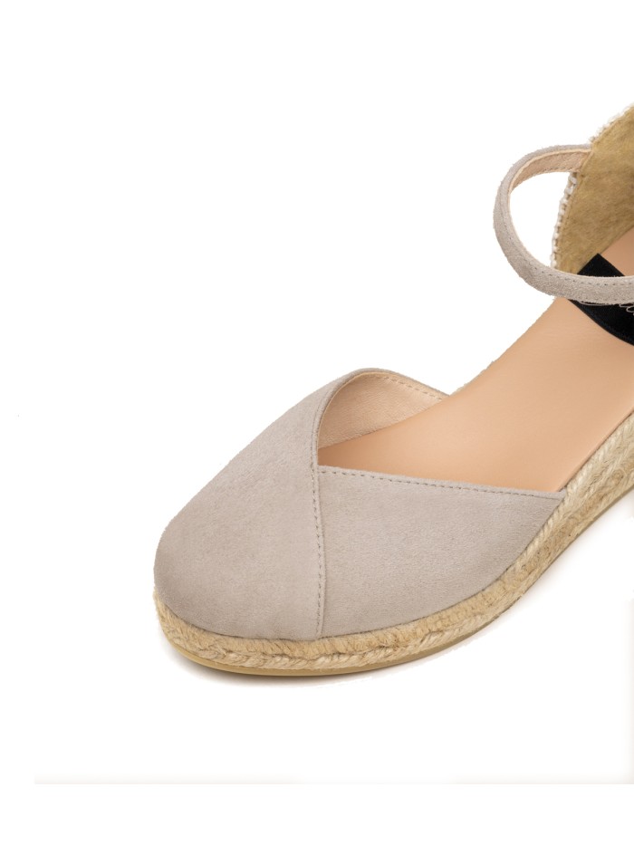 ALPARGATA DE ANTE CON CUÑA DE YUTE GAIMO COPITA TAUPE
