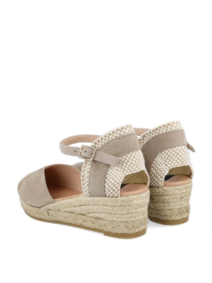 ALPARGATA DE ANTE CON CUÑA DE YUTE GAIMO COPITA TAUPE