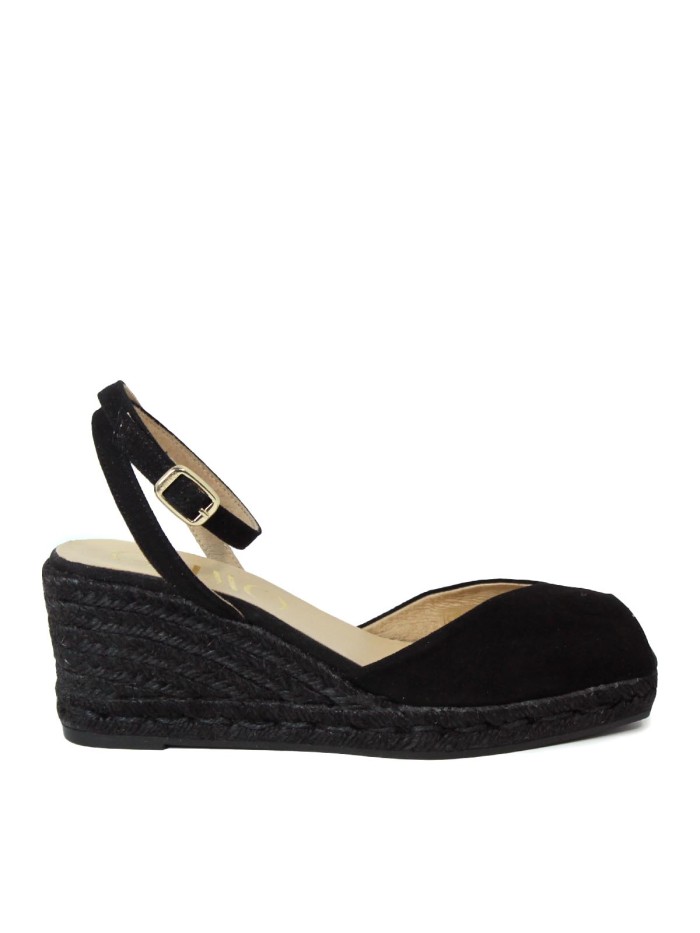ALPARGATAS DE YUTE CON CUÑA GAIMO SOLENE NEGRO