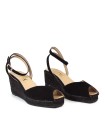 ALPARGATAS DE YUTE CON CUÑA GAIMO SOLENE NEGRO