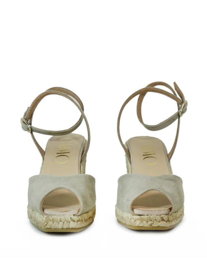 ALPARGATAS DE YUTE CON CUÑA GAIMO SOLENE TAUPE