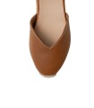 ALPARGATA CON CUÑA ALTA DE YUTE PARA MUJER GAIMO MEDES PRALINE CUERO