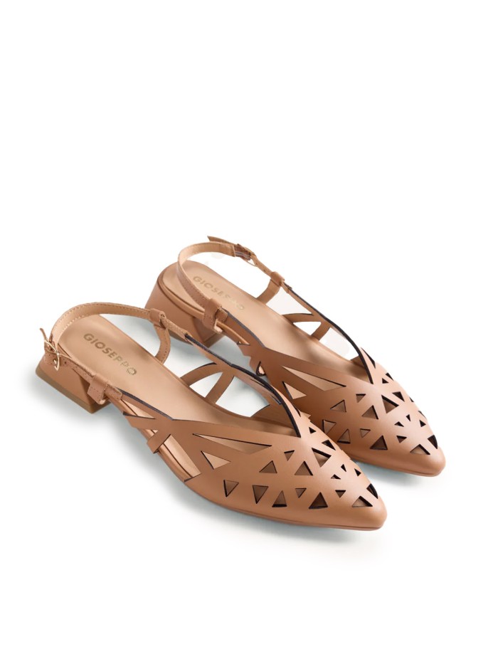 ZAPATOS TACÓN DESTALONADOS PIEL GIOSEPPO ROTHBURY CAMEL