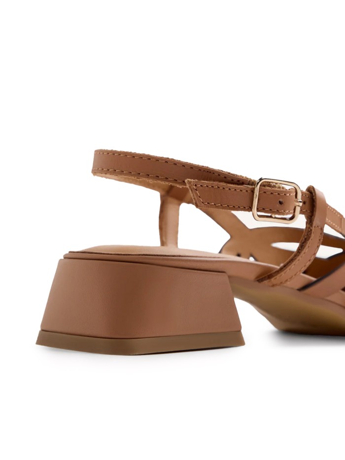 ZAPATOS TACÓN DESTALONADOS PIEL GIOSEPPO ROTHBURY CAMEL