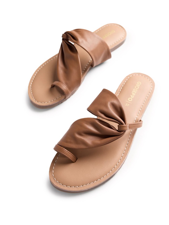 SANDALIA PALA DE PIEL KISERIAN CUERO | PIEL SUAVE Y PLANTA ACOLCHADA PARA MUJER