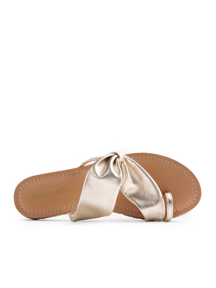 SANDALIA PALA DE PIEL KISERIAN ORO | PIEL SUAVE Y PLANTA ACOLCHADA PARA MUJER