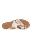 SANDALIA PALA DE PIEL KISERIAN ORO | PIEL SUAVE Y PLANTA ACOLCHADA PARA MUJER