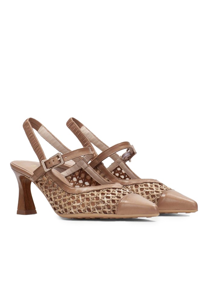 ZAPATO DE TACÓN DESTALONADO HISPANITAS RHV264671 SOHO-V26 ALMOND