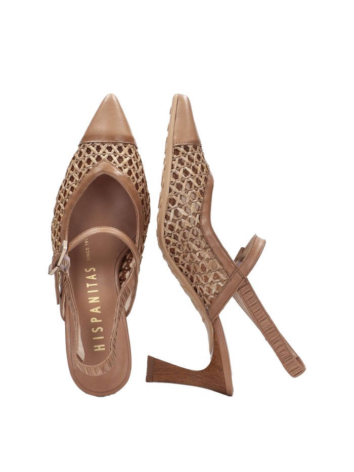 ZAPATO DE TACÓN DESTALONADO HISPANITAS RHV264671 SOHO-V26 ALMOND