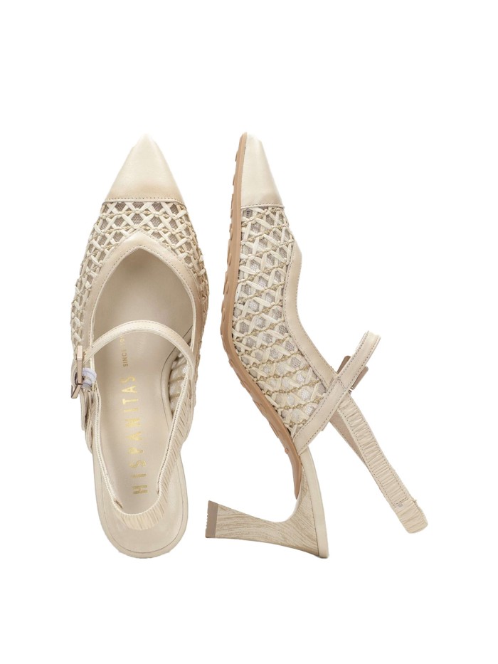 ZAPATO DE TACÓN DESTALONADO HISPANITAS RHV264671 SOHO-V26 BEIGE