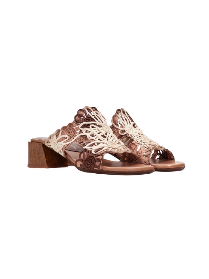 SANDALIAS MULE DE TACÓN PARA MUJER HISPANITAS TULIPAN HV264841 BEIGE