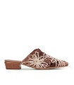 ZUECOS DE TACÓN BAJO CON DISEÑO FLORAR EN CORDELA HISPANITAS AZUCENA HV264840 BEIGE