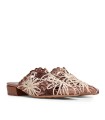ZUECOS DE TACÓN BAJO CON DISEÑO FLORAR EN CORDELA HISPANITAS AZUCENA HV264840 BEIGE