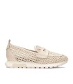 MOCASÍN ENREJADO DE PIEL PARA MUJER DE HISPANITAS RHV264856 MARRAKECH BEIGE